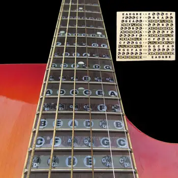 Karšto Pardavimas Nešiojamų Gitara Fretboard Pastaba Lipdukas Muzikos Mastu Fingerboard Pradedantiesiems Gitara Svarstyklės Lipdukai Gitaros styga, lipdukai