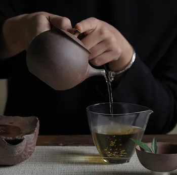 WIZAMONY Žolės ir Medžio Glazūra arbatos puodą Keramikos Meno Tay Kinų Arbatos Rinkinys Porceliano T Molio Senovinių Arbatinukas Drinkware