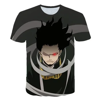 2021 Vasaros Atsitiktinis Anime Mano Herojus akademinės bendruomenės Vyrų 3D T-Shirt Mados Mielas Animacinių filmų Cool Marškinėlius Hip-Hop Drabužiai