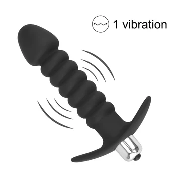 Silikoninis Siūlų Analinis Kaištis Vibratorius Massager Masturbacija Butt Plug Vibratorius Klitorio Stimuliacija Suaugusiųjų Sekso Žaislai