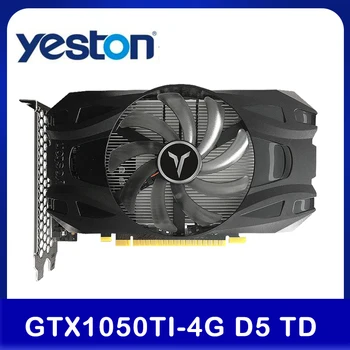 Yeston GTX1050Ti-4G D5 TD Žaidimų Grafika Kortelės 1291-1392MHz/7008MHz 4G/128bit/GDDR5 Atminties, DVI-D/HD MI/DP Vaizdo plokštė Desktop