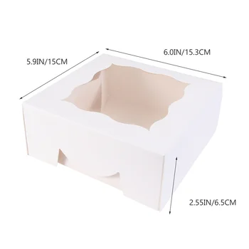 5vnt Konditerijos Pakavimo Dėžės Lango Dizaino Desertas Pakavimo Dėžės Torto Dėžės