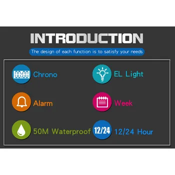 Vyrų Sporto Laikrodžiai Skaitmeniniai Karinės Prabangos Prekės Multi-Funkcija 50M atsparumas Vandeniui Žiūrėti LED Skaitmeninis Dvigubo Veiksmų Žiūrėti Relogio Q