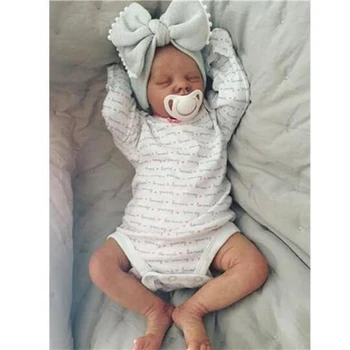 Tikroviška Reborn Baby Doll Žaislas VISĄ vinilo audiniu kūno Gimtadienio Dovana Vaikas, Vaiko partnerCute kūdikis miega su uždarytas akimis