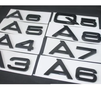 Juoda Galiniai Kamieno Raidžių Ženklelis Emblema Emblemos Audi A3 A4 A5 A6 A7 A8 A4L A6L A8L Q3 Q5 Q7 35 40 45 50 55 TFSI