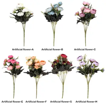 9 Bijūnų Šilko Rožė Dirbtinės Gėlės Platų Taikymą Madingas Atmosfera Europos Netikrą Gėlės Namuose Vestuvių Dekoras