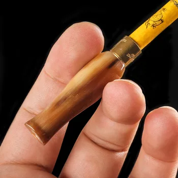 1pc Atsitiktinai Gamtos Jakų Ragų Mini Cigarečių Savininko Nešiojamų Vyrų Deguto Filtras Plaunamas 8mm Cigaretės Laikiklis