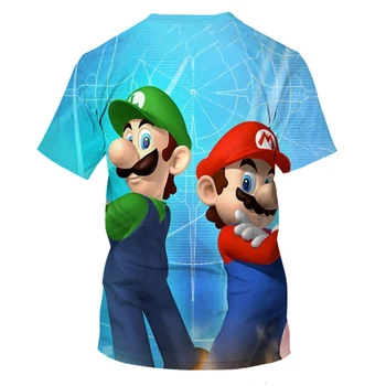 Klasikiniai Žaidimai, Super Mario vaikų Berniukų, mergaičių Juokingas Animacinių filmų marškinėliai Super Smash Bros 3D t-marškinėliai Vyrams, Moterims, hip-hop marškinėlius streetwear