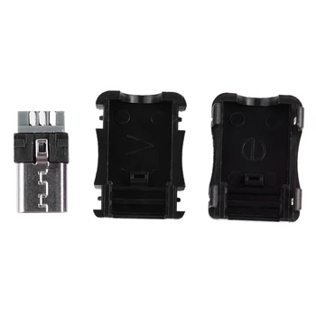 10VNT 5-Pin Micro-USB Tipas B Male Plug Jungtis Plastikinis Dangtis