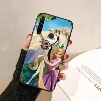 Silikono Padengti Princesė Rapunzel Disney Xiaomi Redmi 10 Pastaba 10S 9 9C 9S Pro Max 9T 8T 8 7 6 5 Pro 5A 4X 4 Telefono dėklas