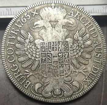 1765 Austrija-Habsburgų 1 Thaler-Maria Theresia salė Taler Sidabro Padengtą Kopijuoti Monetos