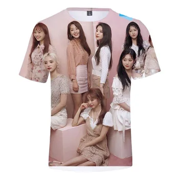 Korėjos Stiliaus Kpop LOONA 3D Print T-marškinėliai Vyrams, Moterims, Hip-Hop Mados Atsitiktinis trumpomis Rankovėmis T Shirts Camiseta Mujer K-POP Drabužiai