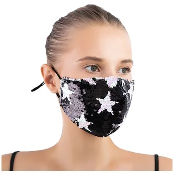 Unisex China Žvaigždės Kaukės Moterų Mados Bling Bling Blizgučiais Modelis Masque Maseczka Maseczki Apdailos маска