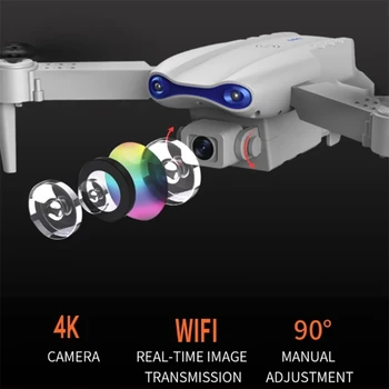 2021 Naują K3 4K HD Dual Camera, Sulankstomas Aukštis Išlaiko Drone WiFi FPV 1080p Realaus laiko Dėžė RC Quadcopter Žaislas PK SG906 Pro