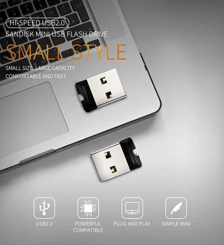 Originalios SanDisk Mini USB 2.0 CZ33 Mini Pen Drive 32GB 16 GB 