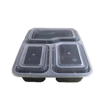 10vnt Plastiko Daugkartinio naudojimo Bento Box Miltų Laikymo Maisto Ruošimo Priešpiečių Dėžutė 3 Skyriuje Daugkartinio naudojimo Microwavable Konteineriai Namų Lunchbox 2