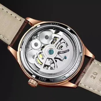 AILANG Prekės Originalaus dizaino žiūrėti vyrų dvigubas smagratis automatinis mechaninis laikrodis mados atsitiktinis verslo vyriški žiūrėti