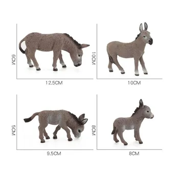 Vaikų Žaislas Paveikslas Dovana Modeliavimo Ūkyje Naminių Gyvulių, Gyvūnų Donkey Modelio Kietojo Statinio Darbalaukio Papuošalai