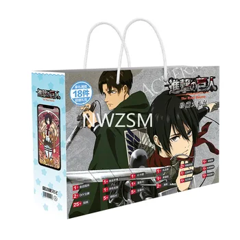 Išpuolis Titan anime žaidimas maišą dovanų maišelis specialus popierius periferinių ženklelį ir žiedas dovana