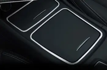 Priedai Mercedes-Benz GLA X156 Aliuminio vidaus Priekiniai Interjero Saugojimo Dėžutės Dangtelio Apdaila 1pcs Blizgus