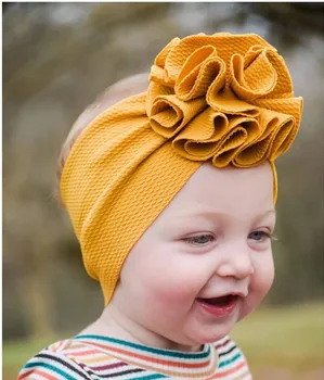Didelės gėlės kūdikio Lankelis Merginos Prašmatnus Kieta Elastinga Hairband Plaukų Ryšius vaikams Turbaną Galvą Apvyniokite Plaukų Aksesuarai, galvos Apdangalai