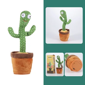 Pliušinis Šokių Kaktusas Įdaryti Fidget Žaislus, Dainuoja, Šoka Kaktusas Suplakti Su Muzika, Šokių Augalų Žaislas Vaikams Vaikų Švietimo