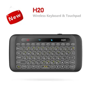 H20 Touch Dvipusis Mini Belaidė Klaviatūra, Pilnas Ekranas Touchpad 3 Etapais, Reguliuojamas Apšvietimas Auto-Sukimas Nemokamas pristatymas