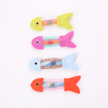 Polychromatic Žuvies Formos Interaktyvus Žaislas Augintiniui Japonicum Mažos Žuvys Kačių Žaislai 1Pcs Spalvos Ne Austi Medienos Kačių, Naminių Reikmenys