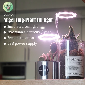 Fito Lempa LED Augalų Augimo Šviesos Žiedas Visą Spektrą Sodinukai Lempos Gėlių, Augalų Užpildyti Šviesos Akvariumas Žalia Namų