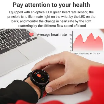 S20 1.3 colių Jutiklinis Smart Žiūrėti Sporto Širdies ritmo Monitorius Miego Jutiklis Apyrankę SedentaryReminderIP68 Vandeniui Fitness Tracker
