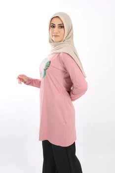 HIJAB Palaidinės Moterų palaidinė Moterų Tunika Musulmonų mados 2021 m. Pavasarį Hijab Tunika Atsitiktinis Moterų Nėrinių Viršūnės Elegantiškos Palaidinės Tunika