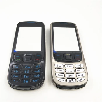 10VNT/Daug Naujų Pilną Telefono Korpuso Dangtis Atveju+anglų Klaviatūra Nokia 6303c 6303