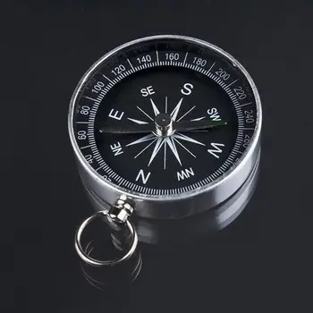 Kompasas Aliuminio Lydinio Žiedas raktams Lauko Kišenėje Mini Pėsčiųjų, Kempingas Kompasas Navigacijos Įrankis Nešiojamų K8N2