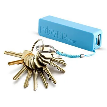 Mini Nešiojamas USB Išorinio Maitinimo Banko Byloje Pakuotės Dėžutė 18650 Baterija, Įkroviklis, 2600mAh Ne Baterija Powerbank Su Key Chain