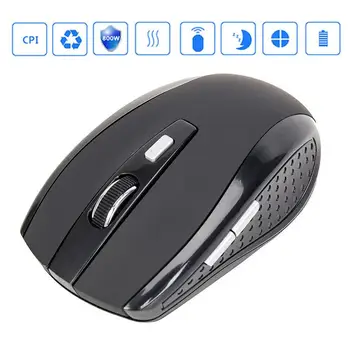 2.4 GHZ Nešiojamų bevielė Pelė Bevielė Optinė Scroll Mouse for PC Nešiojamas ekologiškos medžiagos, 6 klavišus įskaitant Ratuku