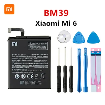 Xiao mi Originalus BM39 3350mAh Baterija Xiaomi 6 Mi 6 Mi6 BM39 Telefonas Pakeitimo Baterijas +Įrankiai