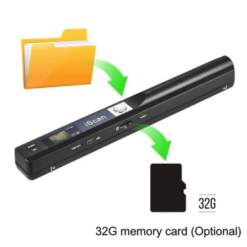 Mini Nešiojamas iScan Skaitytuvas 900DPI Nešiojamą A4 Knygų Skaitytuvas LCD Ekranas JPG/PDF Formato Dokumentas Vaizdas Iki 32G Atminties Kortelę