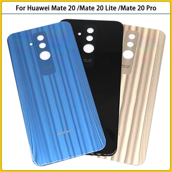 10VNT Nauji Mate 20 Galinis Korpusas Huawei Mate 20 Lite/Mate 20 Pro Baterijos Dangtelis Durys, galinis Dangtelis Stiklo klijuojamas Lipdukas Replac