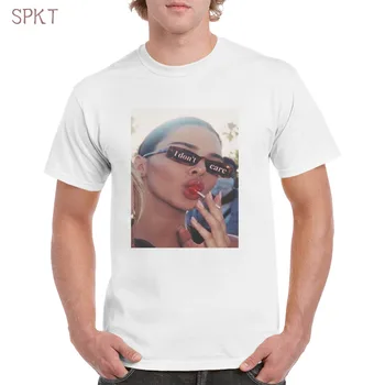 I Don ' t Care - Kendall Kylie Jenner marškinėliai Medvilnė, Viršuje Harajuku Retro Estetinės T-shirt Negabaritinių drabužius Moteris/Vyras