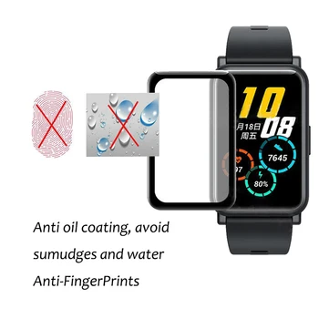 Minkštas Pluošto Stiklas Anti-Scratch Plėvele Padengti Smartwatch Screen Protector Atveju, Huawei Žiūrėti Fit / Už Garbę Žiūrėti PS