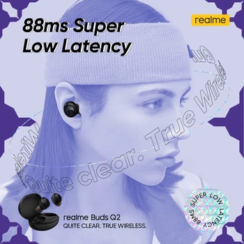 Realme Pumpurai Q2 TWS bevieles Ausines In-ear Ausinės, Touch Control 20 Val Baterijos Bluetooth 5.0 88ms Super Low Latency