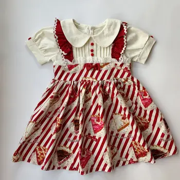 2021 Vasaros mergaitės suknelė mini tortas modelis saldus bamblys kūdikių suknelės dydis 80-130