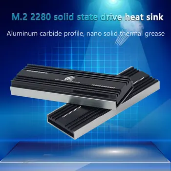 Visi Aliuminio M. 2280 2 Kietojo Kietąjį Diską Šilumos Kriaukle Ssd Kietąjį Diską Šilumos Išsklaidymo Vest M2 Šilumos Trinkelėmis SSD2280