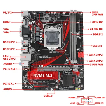 JGINYUE H81 plokštė LGA 1150 Už i3 i5 i7 4 Xeon E3 V3 1150 procesorius DDR3 desktop memory M. 2 NVME USB3.0 H81M-VH PLIUS