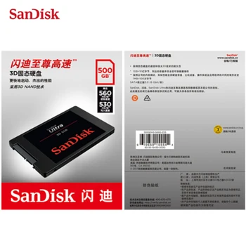 Originalios Sandisk Ultra 3D SSD 250GB 500GB 1 TB 2TB Vidinio Kietojo Disko 560MB/s SATA III HDD Kietasis Diskas Laptop