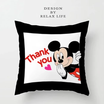 Disney Spalvų Mickey Minnie Mouse Pagalvėlė Padengti Ant Lovos, Sofa-Mielas Dekoratyviniai pagalvių Užvalkalai Kūdikio, Vaiko Gimtadienio Dovana 45x45cm