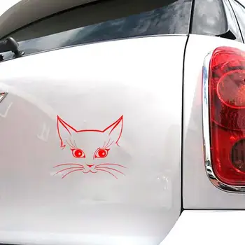 30% Dropshipping!!Mielos Katės Galvos Automobilių Stiliaus Kėbulo Lango Šviesą Atspindintys Lipdukai, Lipdukas Dekoras