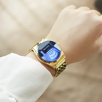 WIN Mens Kvarco Watche Karšto Prabangos Prekės ženklo Žiūrėti Vyrams, Silikoninis Laikrodis atsparus Vandeniui Laikrodis Relogio Masculino