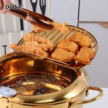 Korėjos Virtuvės Reikmenys Royal Gold Keptuvės Tempura Fryer Puodo Dugno Keptuvėje Maisto Tong Virtuvės Aukso Virtuvės Reikmenys