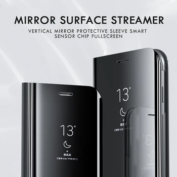 Smart Veidrodis, Flip Case For Huawei Y5P Y6P Y7P Y8P 2020 Y5 Y6 Y7 Y9 Premjero 2019 P20 30 Pro P40 Lite P Smart Z 2021 Padengti Atvejais